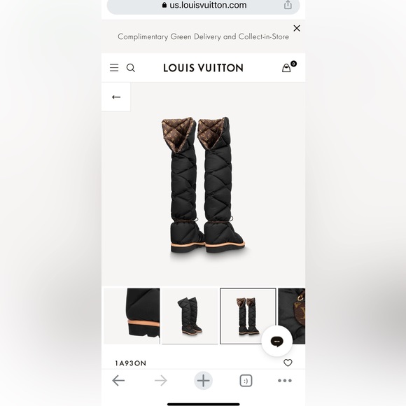 LOUIS VUITTON PILLOW COMFORT HIGH BOOT 1A93ON (Size 8, Color BLK) - Picture 6 of 11